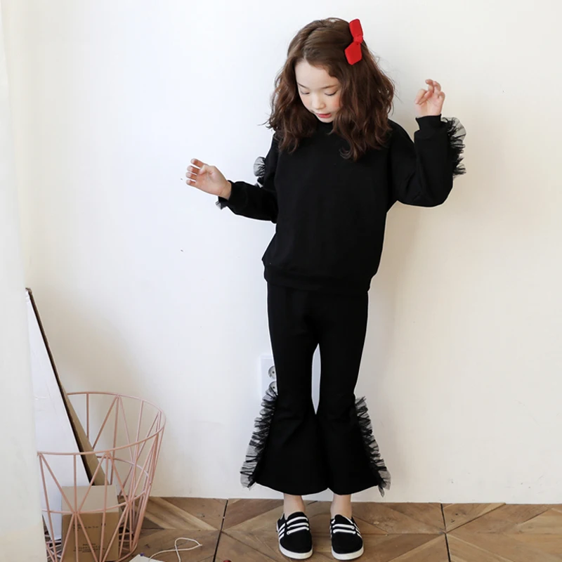 2017 Fashion Outfit for Girls Black Ruffle Clothing Set for Teenage Shcool Kids Clothes Age3456789 10 11 12 13 14T Years Old
2017 Fashion Outfit for Girls Black Ruffle Clothing Set for Teenage Shcool Kids Clothes Age3456789 10 11 12 13 14T Years Old