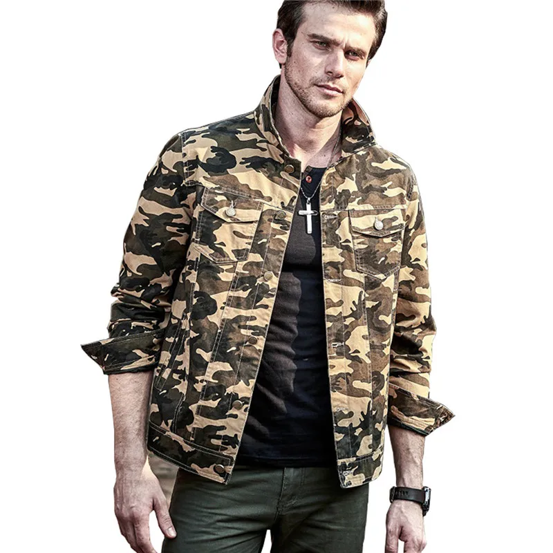 Image MORUANCLE Men s Military Camouflage Tactical Jacket Man Casual Camo Cargo Jackets Coat 100% Cotton Plus Size M 4XL