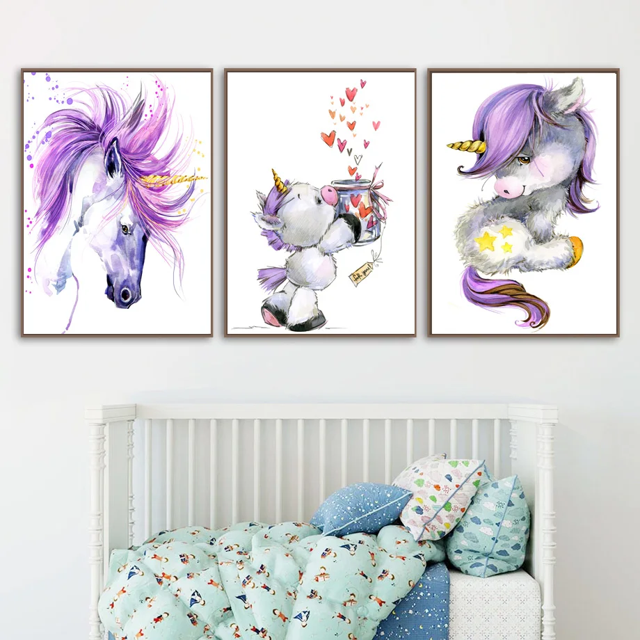 Watercolor Fairy Tale Unicorn Wall Art Canvas Painting Nordic Poster And Print Animal Wall Picture Kids Baby Boy Room Home Decor
Watercolor Fairy Tale Unicorn Wall Art Canvas Painting Nordic Poster And Print Animal Wall Picture Kids Baby Boy Room Home Decor