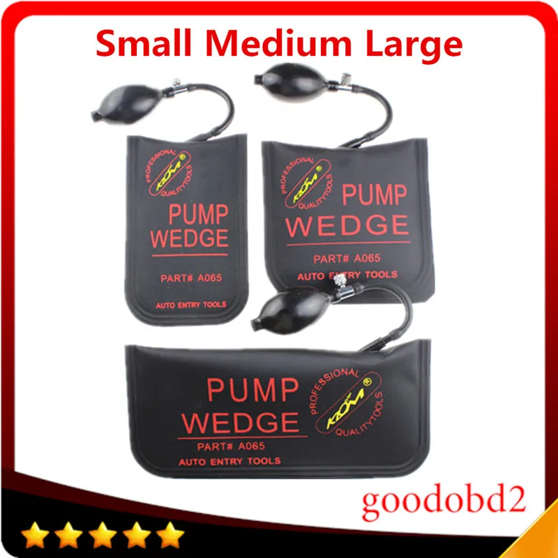 Black KLOM PUMP WEDGE Airbag New Universal Air Wedge LOCKSMITH TOOLS Lock Pick Set Door Lock Opener 3 PCS Small Medium Big Size
Black KLOM PUMP WEDGE Airbag New Universal Air Wedge LOCKSMITH TOOLS Lock Pick Set Door Lock Opener 3 PCS Small Medium Big Size