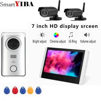 SmartYIBA 720P 7" Wireless Video Doorbell Intercom System with RFID Password +2 pcs Outdoor wireless camera
SmartYIBA 720P 7" Wireless Video Doorbell Intercom System with RFID Password +2 pcs Outdoor wireless camera