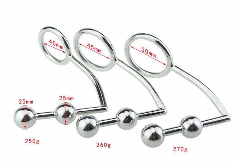 Stainless Steel Anal Hook Scrotum Penis Ring Cock Ring Butt Plug Double Stimulation Of Anus And Penis Sex Toy Male Sex Products