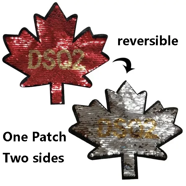 Reversible DSQ2 Maple Leaves Sequined Sew on Patches for Clothes Sequins Leaf Patches Sewing DIY Decoration 2pcs/lot
Reversible DSQ2 Maple Leaves Sequined Sew on Patches for Clothes Sequins Leaf Patches Sewing DIY Decoration 2pcs/lot
