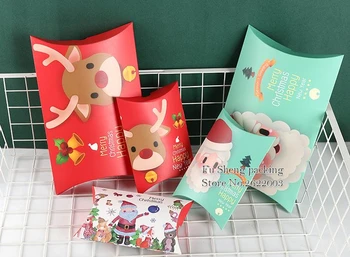 Christmas Pillow box for chocolate candy cookie,candy box, wedding party baby shower gift pillow packaging boxes 100pcs/Lot 
Christmas Pillow box for chocolate candy cookie,candy box, wedding party baby shower gift pillow packaging boxes 100pcs/Lot
