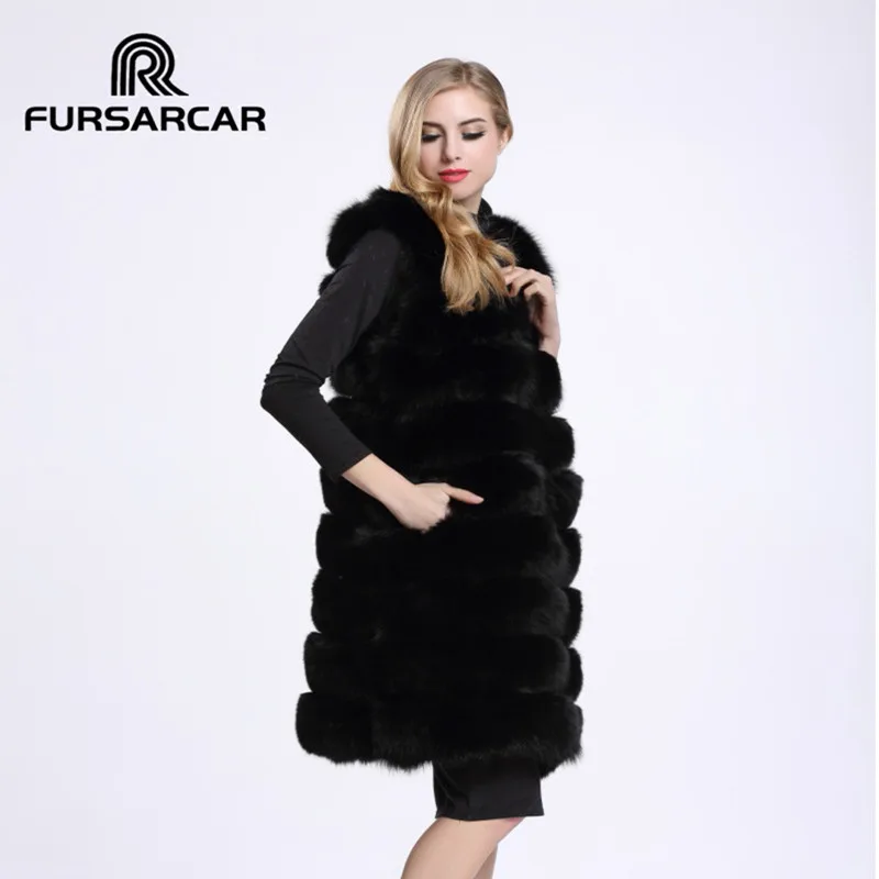 FURSARCAR Luxury Real Fur Vest For Women Plus Size 4 Colours Full Pelt Medium Long jacket stand Collar Winter Fox Fur coat V50
FURSARCAR Luxury Real Fur Vest For Women Plus Size 4 Colours Full Pelt Medium Long jacket stand Collar Winter Fox Fur coat V50