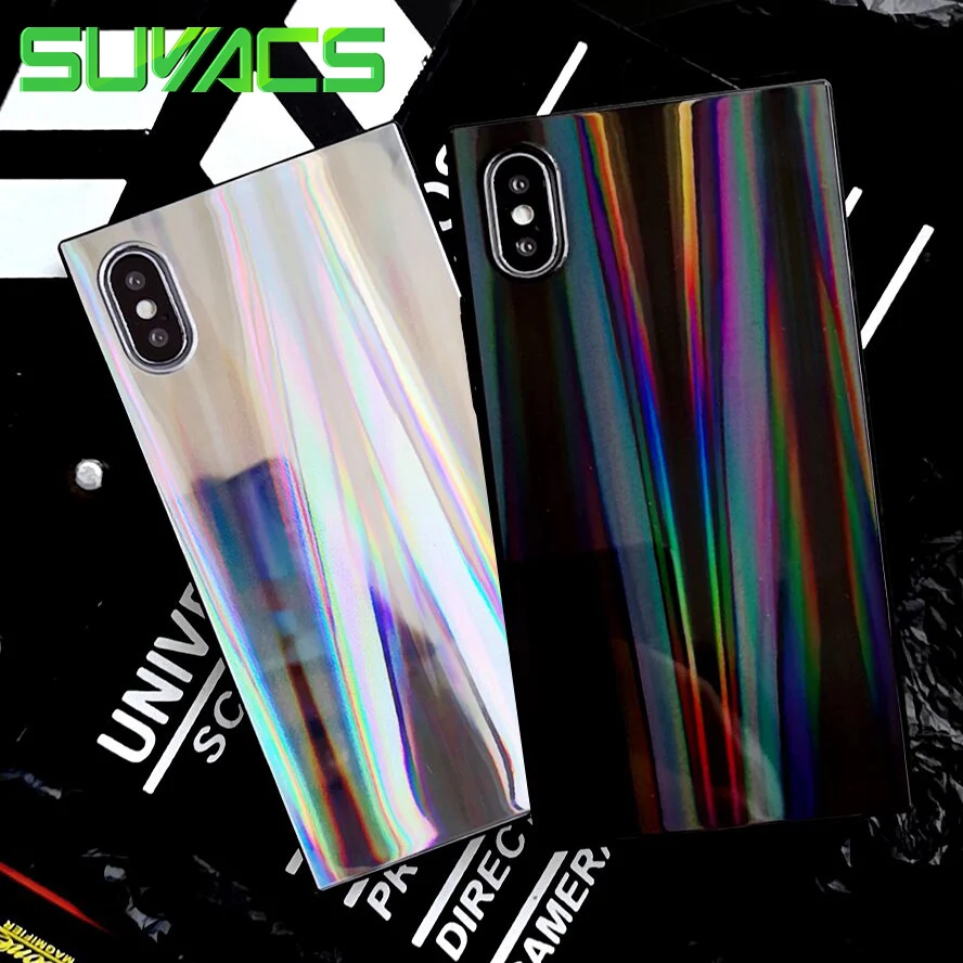 SUYACS Glossy Phone Case For iPhone 6 6S 7 8 Plus X X XS MAX Cool Holographic Laser Square Soft IMD iPhone Cover Fundas
SUYACS Glossy Phone Case For iPhone 6 6S 7 8 Plus X X XS MAX Cool Holographic Laser Square Soft IMD iPhone Cover Fundas