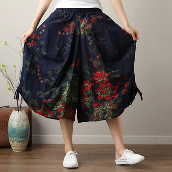 Autumn Vintage Retro Bohemian Hippie Boho Punk Gypsy Floral Print Harem Cotton Linen Wide Leg Pants Women Trousers Summer Capris
Autumn Vintage Retro Bohemian Hippie Boho Punk Gypsy Floral Print Harem Cotton Linen Wide Leg Pants Women Trousers Summer Capris