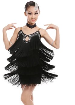 Chic Sexy Elegant girls Tassel purple/black Latin Dance Dress Samba Cha-cha Rumba Dancing Dress Promotion 
Chic Sexy Elegant girls Tassel purple/black Latin Dance Dress Samba Cha-cha Rumba Dancing Dress Promotion