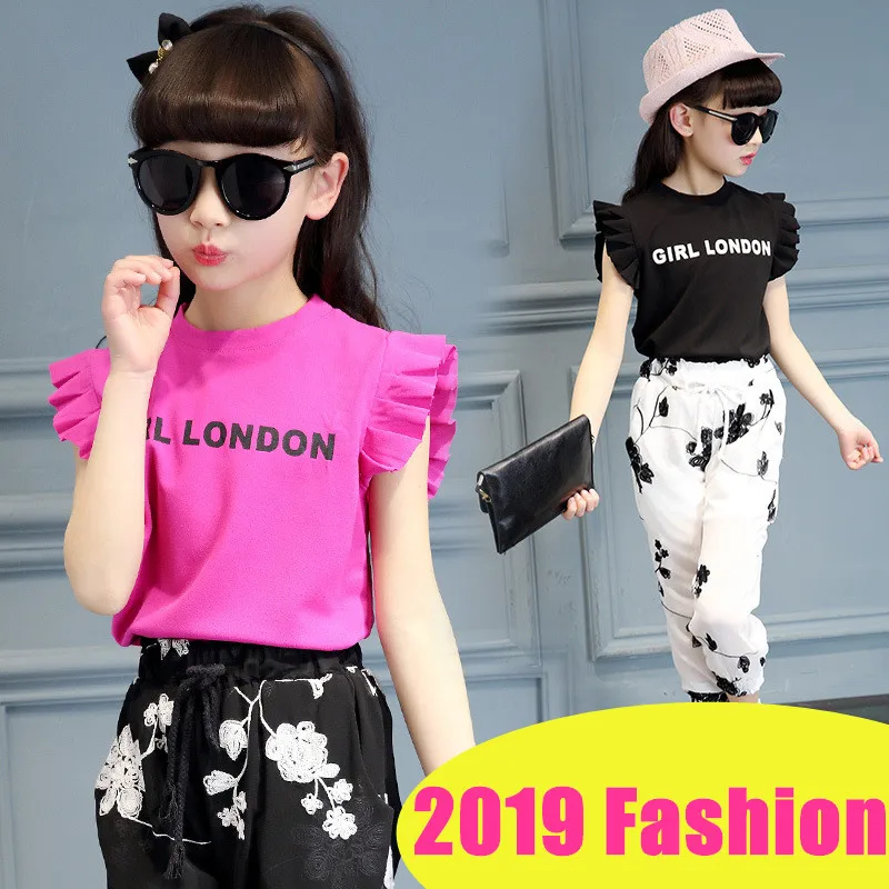Summer Girls Round Neck Lace T-Shirts+Printing Pants Two Piece Children Sleeveless Cool And Breathable Sets Kids Soft Suit Sets
Summer Girls Round Neck Lace T-Shirts+Printing Pants Two Piece Children Sleeveless Cool And Breathable Sets Kids Soft Suit Sets