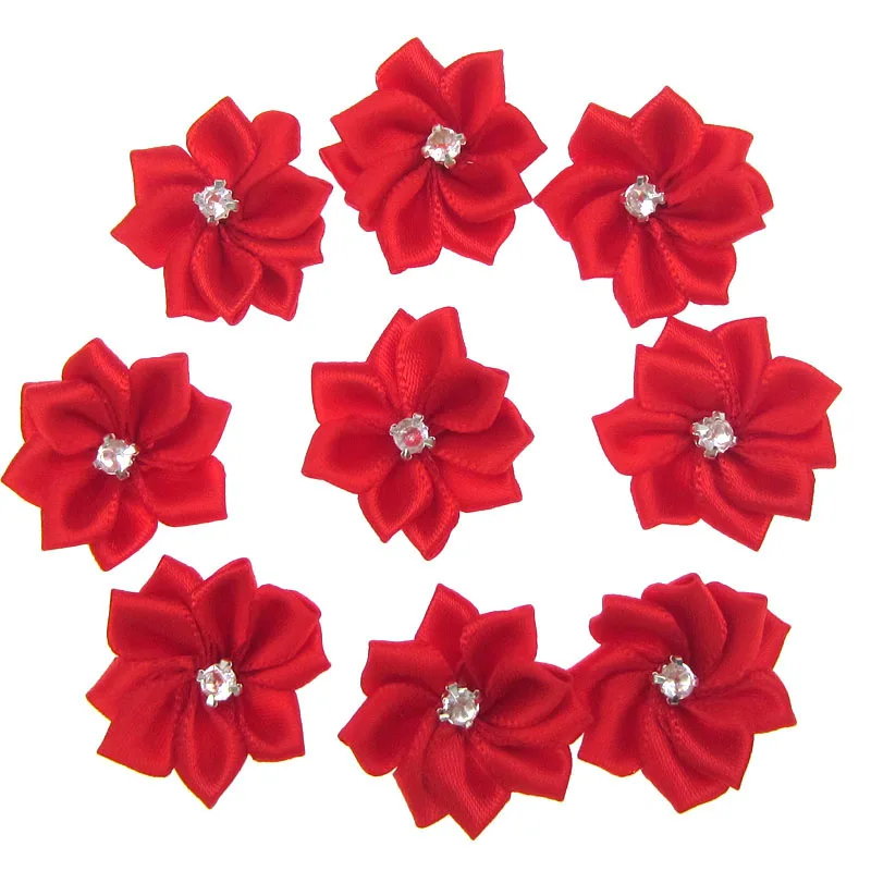 40Pcs Red Small Satin Flowers Fabric Rhinestone Flowers Appliques Sewing Decoration Wedding Garment 2.8cm
40Pcs Red Small Satin Flowers Fabric Rhinestone Flowers Appliques Sewing Decoration Wedding Garment 2.8cm