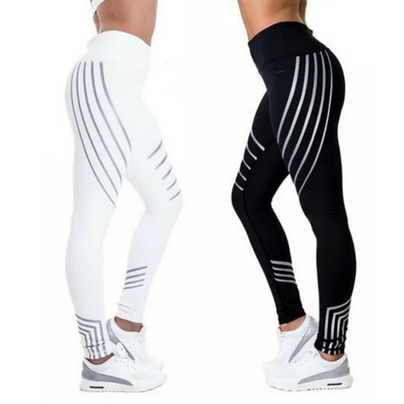 Women Yoga Pants Black&White Striped Printed Leggings Slim Fitness Female Gym Running Trousers High Waist Female Elastic Pants
Women Yoga Pants Black&White Striped Printed Leggings Slim Fitness Female Gym Running Trousers High Waist Female Elastic Pants