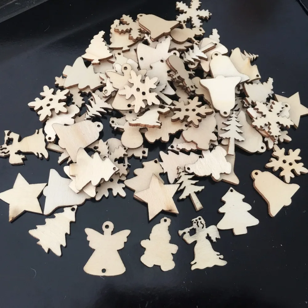 50Pcs/Lot Natural Wood Ornaments Pendant Reindeer Tree Snowflakes Bell Santa Snowman Christmas Home Wedding Decorations 62081
50Pcs/Lot Natural Wood Ornaments Pendant Reindeer Tree Snowflakes Bell Santa Snowman Christmas Home Wedding Decorations 62081