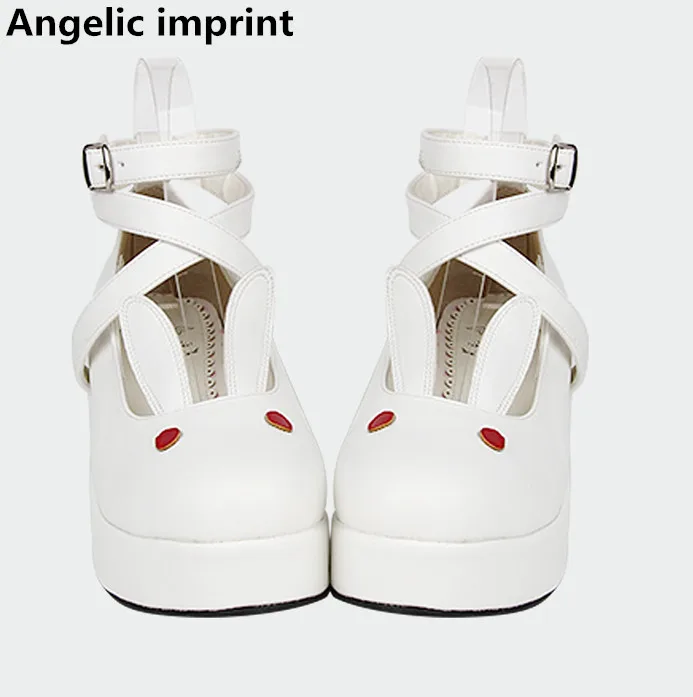 Angelic imprint woman mori girl lolita cosplay shoes lady high heels pumps women princess dress party shoes rabbit ears 33-47
Angelic imprint woman mori girl lolita cosplay shoes lady high heels pumps women princess dress party shoes rabbit ears 33-47