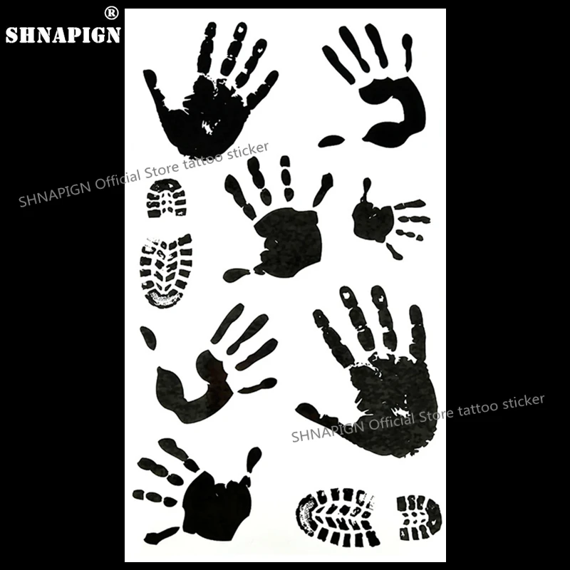 SHNAPIGN Crime Scene Palm Print Temporary Tattoo Body Art Arm Flash Tattoo Stickers 17*10cm Waterproof Fake Henna Painless
SHNAPIGN Crime Scene Palm Print Temporary Tattoo Body Art Arm Flash Tattoo Stickers 17*10cm Waterproof Fake Henna Painless