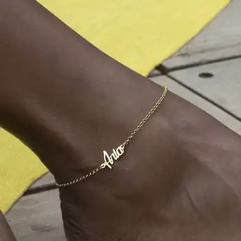 Stainless Steel Custom Name Anklet Persoanlized Nameplate Leg Chain Ankle Bracelet Cheville white Color Synoke Boho Jewelry
Stainless Steel Custom Name Anklet Persoanlized Nameplate Leg Chain Ankle Bracelet Cheville white Color Synoke Boho Jewelry