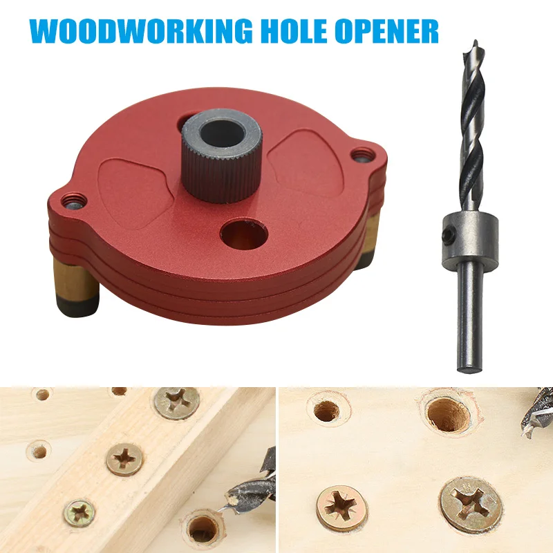 

Woodworking Drilling Locator Aviation Aluminum Wear-resistant Anti-corrosion Drill Bit Kit CLH@8