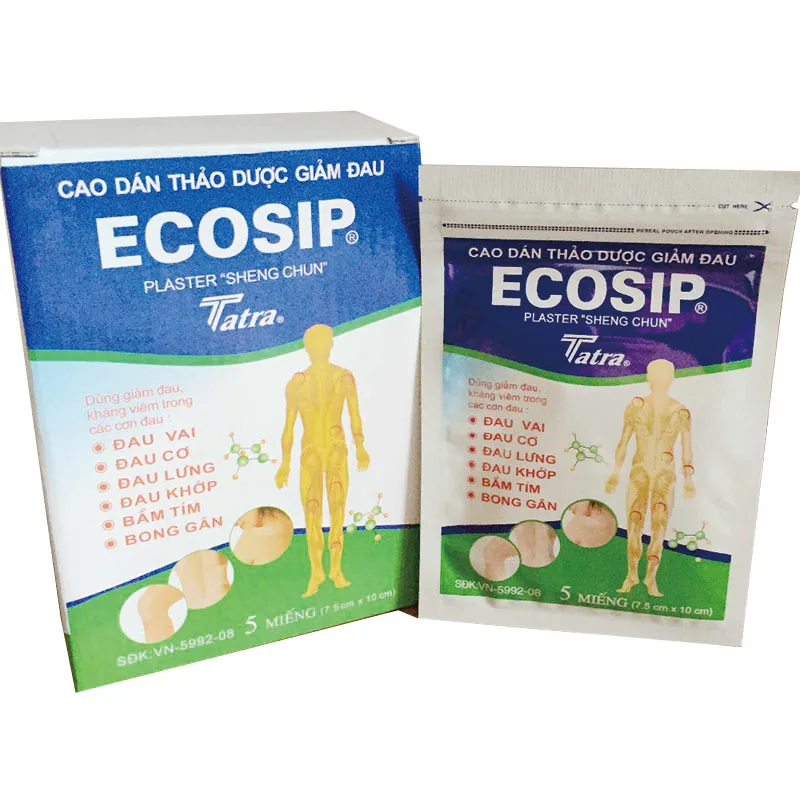 100Pcs/20bag ECOSIP Treatment Osteoarthritis Bone Hyperplasia Omarthritis Rheumatalgia Spondylosis Paste Pain Relieving Patch
100Pcs/20bag ECOSIP Treatment Osteoarthritis Bone Hyperplasia Omarthritis Rheumatalgia Spondylosis Paste Pain Relieving Patch