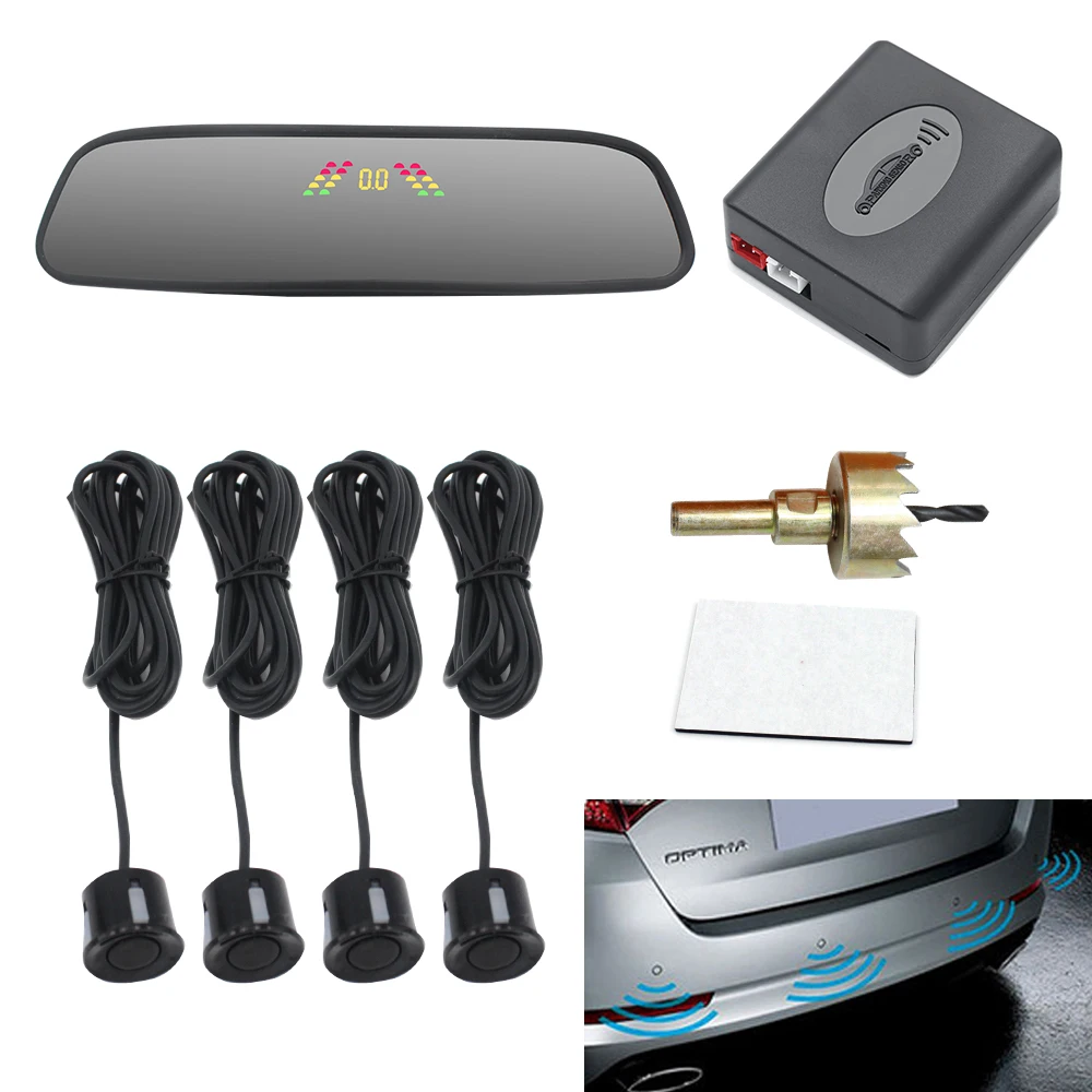 Car Parktronic LED Parking Sensor Kit With 4 Sensors Backlight Display Reverse Backup Radar Monitor Detector System 12V 6 Colors
Car Parktronic LED Parking Sensor Kit With 4 Sensors Backlight Display Reverse Backup Radar Monitor Detector System 12V 6 Colors