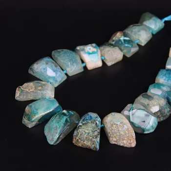 15.5"/strand Top Drilled Light Blue Large Raw Agates Freeform Faceted Slab Nugget Beads,Gems Stone Slice Pendants Jewelry Making
15.5"/strand Top Drilled Light Blue Large Raw Agates Freeform Faceted Slab Nugget Beads,Gems Stone Slice Pendants Jewelry Making