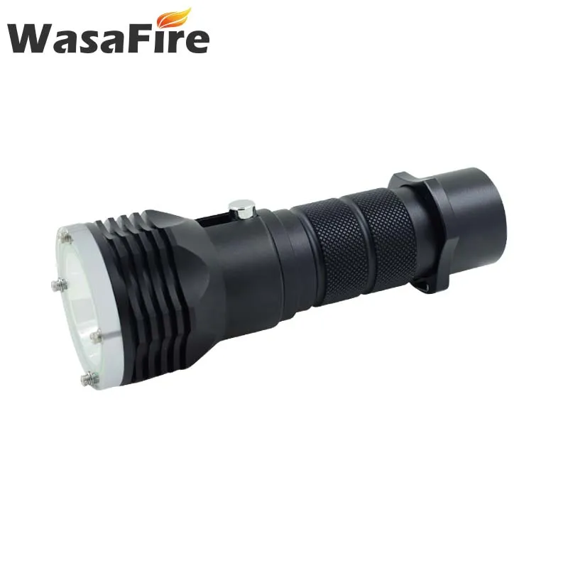 

Wasafire 10000 Lumen Torch 10W XML-L2 LED Diving Flashlight Lantern Waterproof 100m Dive Flash Light USE 18650 OR 26650 Battery