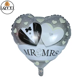 10pcs 18iinch heart-shaped groom MR&MRS bride to be dress aluminum foil balloon wedding party decorative balloons mariage Globos
10pcs 18iinch heart-shaped groom MR&MRS bride to be dress aluminum foil balloon wedding party decorative balloons mariage Globos