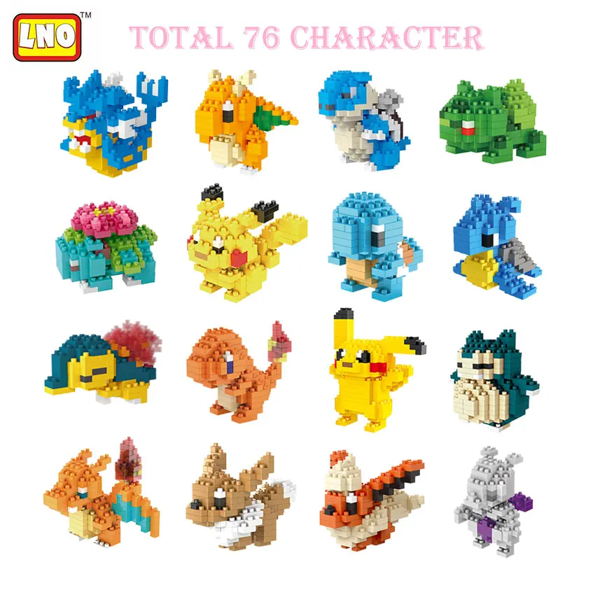 Hot Building blocks 76 Items Pokeball Pikachu Toys Charmander Bulbasaur Child Anime Building Blocks Brinquedos Toys for Children
Hot Building blocks 76 Items Pokeball Pikachu Toys Charmander Bulbasaur Child Anime Building Blocks Brinquedos Toys for Children