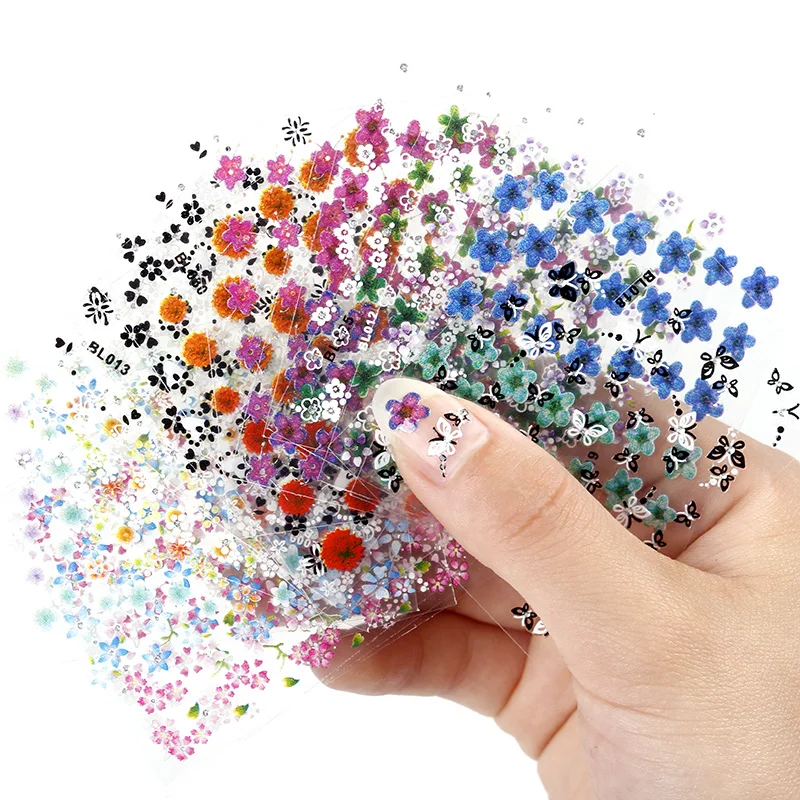 Blueness 30Sheet/lot Colorful Floral Nail Art Stickers Mixed Design 3D Nail Manicure Supplies Decals Transfer Decorations JH177
Blueness 30Sheet/lot Colorful Floral Nail Art Stickers Mixed Design 3D Nail Manicure Supplies Decals Transfer Decorations JH177