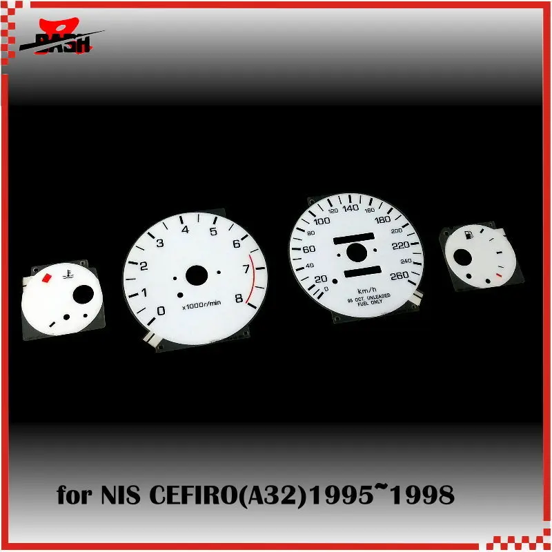 DASH EL Glow Gauge for Cefiro A32 1995 1998 Full Glow Blue Green interchange 260 km 8000 rpm
DASH EL Glow Gauge for Cefiro A32 1995 1998 Full Glow Blue Green interchange 260 km 8000 rpm