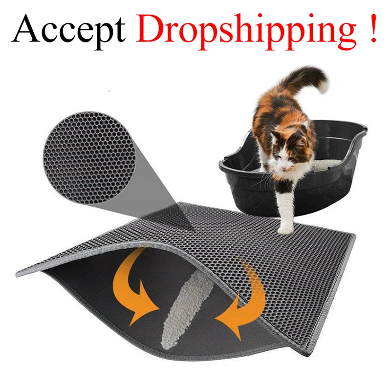 Cat litter Mat - Double Layer Pad - Large Flexible Trapping for Box Pan-Black and Gray gift
Cat litter Mat - Double Layer Pad - Large Flexible Trapping for Box Pan-Black and Gray gift