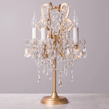 French Vintage wrought iron crystal table lamp bedroom bedside lamp Princess Castle manor children room table lamp
French Vintage wrought iron crystal table lamp bedroom bedside lamp Princess Castle manor children room table lamp