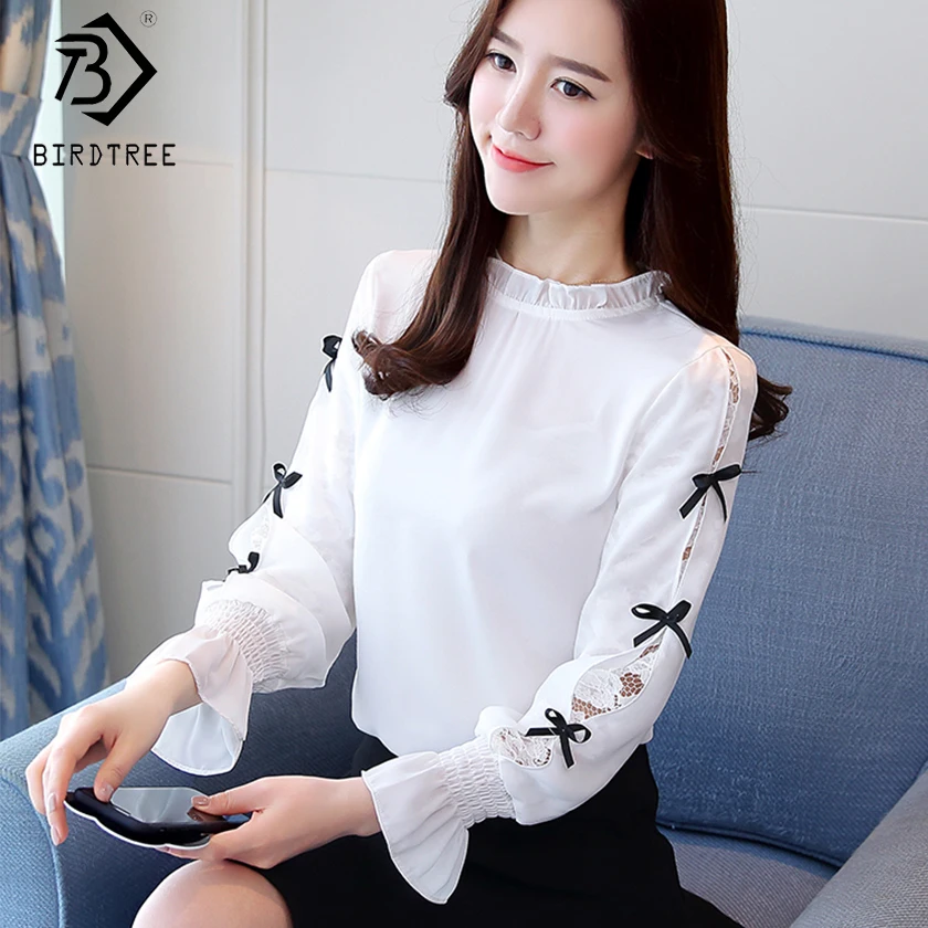 New 2018 Summer Women Tops Women Clothing Short Slim Blouses Lace Women Solid O-Neck Bow Flare Sleeve Blouse Hots Sale T8N204Q
New 2018 Summer Women Tops Women Clothing Short Slim Blouses Lace Women Solid O-Neck Bow Flare Sleeve Blouse Hots Sale T8N204Q