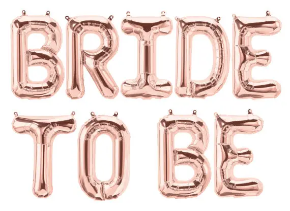9pcs/lot 16 inch Rose Gold Bride To Be Hanging Letter Foil Balloon Hen Party Decorations Wedding Bachelorette Party Supplies
9pcs/lot 16 inch Rose Gold Bride To Be Hanging Letter Foil Balloon Hen Party Decorations Wedding Bachelorette Party Supplies