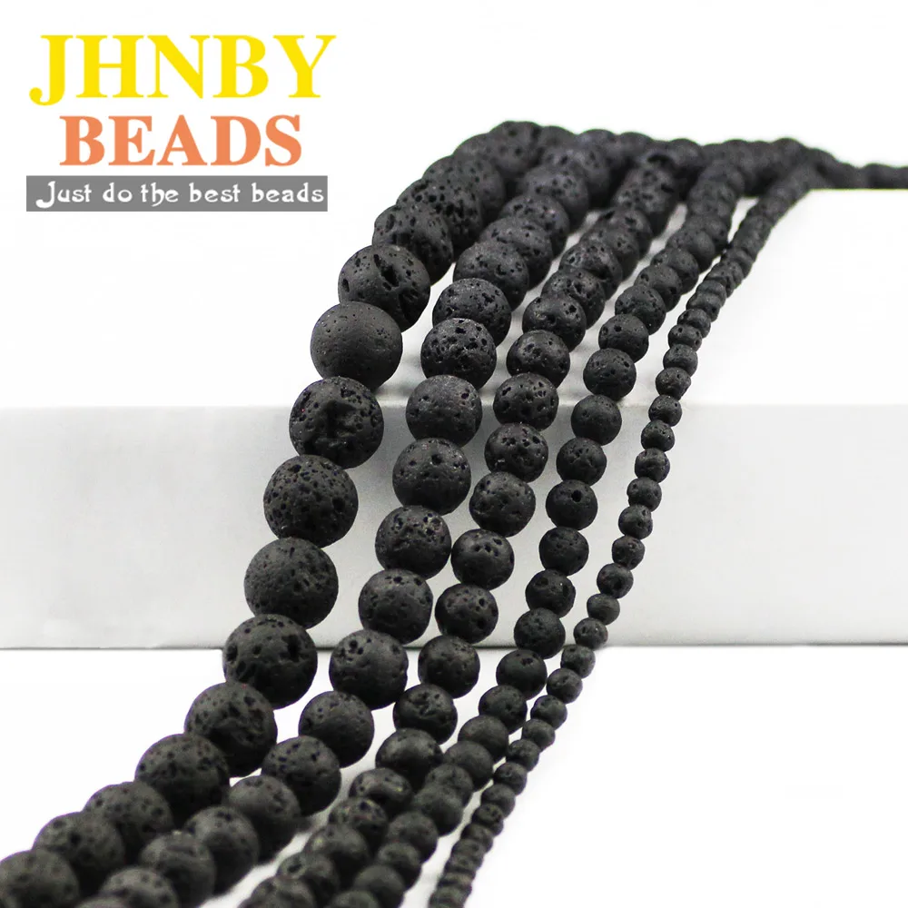 JHNBY Natural Stone Black Lava Beads 4/6/8/10/12MM Magma Volcanic Rock Loose Beads for Jewelry Making DIY Bracelet Accessories
JHNBY Natural Stone Black Lava Beads 4/6/8/10/12MM Magma Volcanic Rock Loose Beads for Jewelry Making DIY Bracelet Accessories