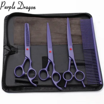 U4Pcs 7" Purple Dragon Stainless Hairdresser For Mascotas Cutting Shears Thinning Scissors Grooming-for-dog Pets Scissors Z3102
U4Pcs 7" Purple Dragon Stainless Hairdresser For Mascotas Cutting Shears Thinning Scissors Grooming-for-dog Pets Scissors Z3102