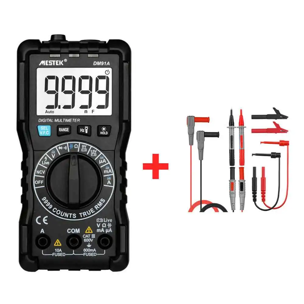 MESTEK Digital Multimeter 9999 Counts Auto Range AC/DC Ammeter Voltmeter Ohm Portable Meter Voltage Meter Multimetre
MESTEK Digital Multimeter 9999 Counts Auto Range AC/DC Ammeter Voltmeter Ohm Portable Meter Voltage Meter Multimetre