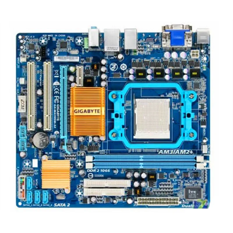 Оригинальная материнская плата AM2 740G для Gigabyte DDR2 настольных ПК с процессором и
