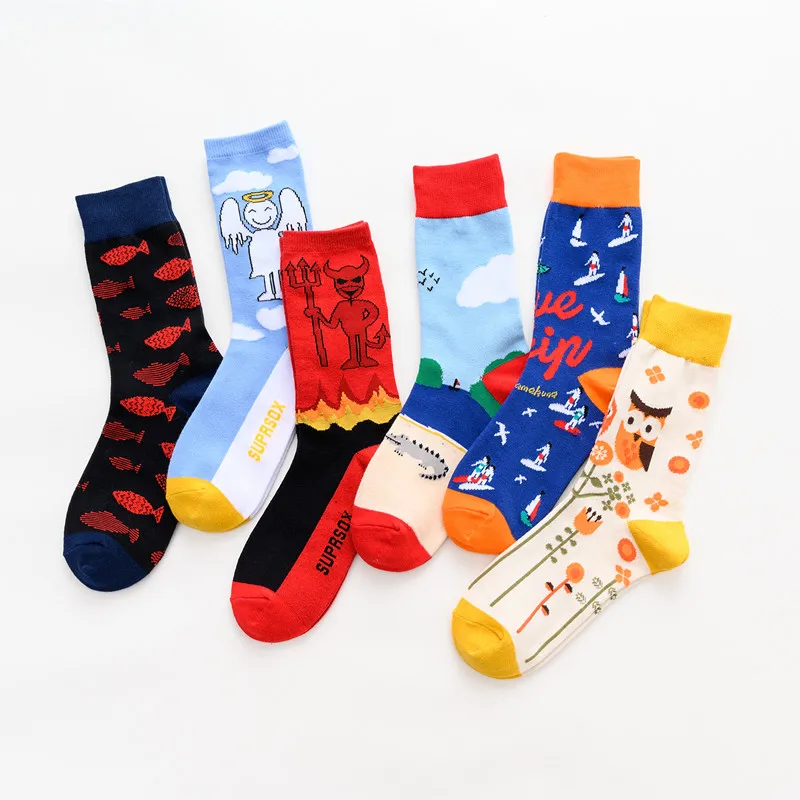 HUI GUAN Hipster Medium Socks Men Vintage Patterned Breathable Skateboard Socks Soft Stretchy Art All Cotton Fashion Men Socks
HUI GUAN Hipster Medium Socks Men Vintage Patterned Breathable Skateboard Socks Soft Stretchy Art All Cotton Fashion Men Socks