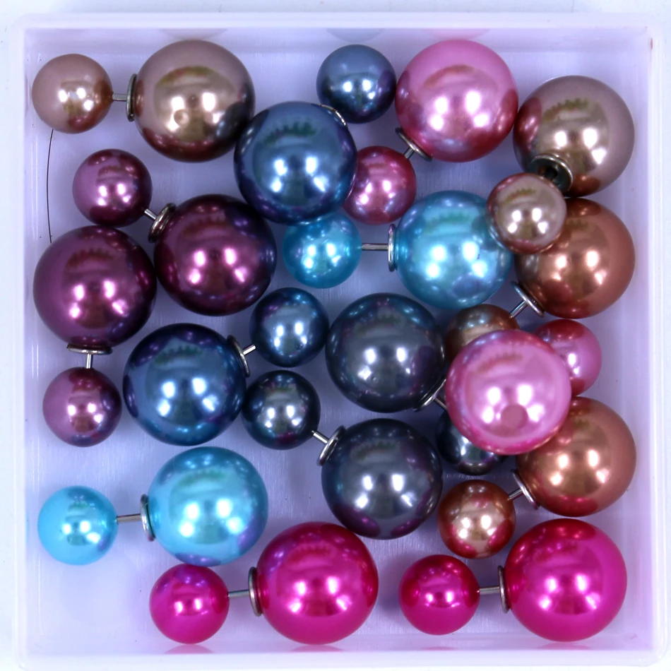 Factory--Vintage Forever Elegant Lady 2016 Fashion Double Faced Imitation Pearl Stud Earrings Double Earrings 8pairs 12mm
Factory--Vintage Forever Elegant Lady 2016 Fashion Double Faced Imitation Pearl Stud Earrings Double Earrings 8pairs 12mm
