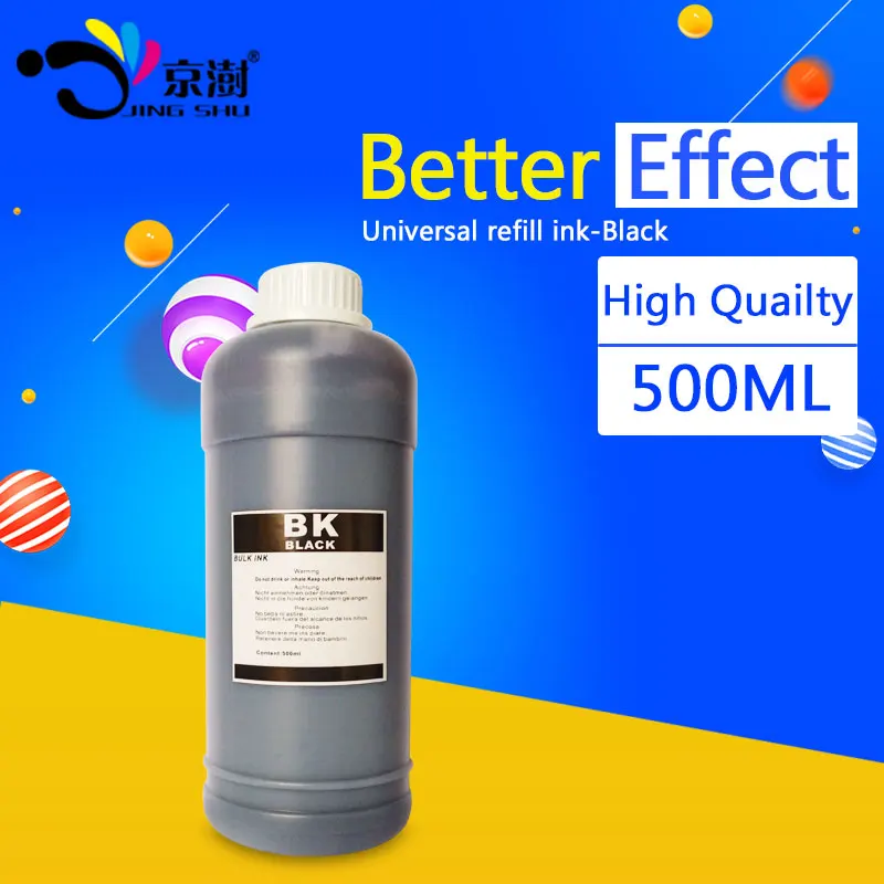 1bottle 500ml Black universal refill ink , dye ink suit for hp for canon for brother for Epson printer printing ink cartridge
1bottle 500ml Black universal refill ink , dye ink suit for hp for canon for brother for Epson printer printing ink cartridge