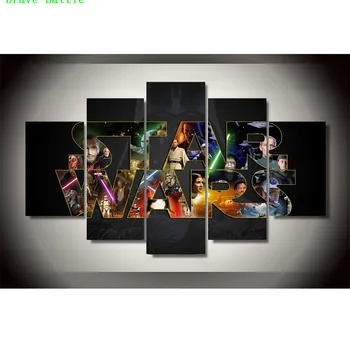 The new Star Wars 5 Pieces Canvas Painting Print Living Room Home Decor Modern Wall Art Oil Painting Poster
The new Star Wars 5 Pieces Canvas Painting Print Living Room Home Decor Modern Wall Art Oil Painting Poster