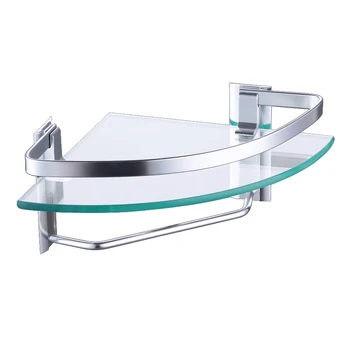 KES A4123A Aluminum Bathroom Glass Corner Shelf with Towel Bar Wall Mount, Silver Sand Sprayed
KES A4123A Aluminum Bathroom Glass Corner Shelf with Towel Bar Wall Mount, Silver Sand Sprayed