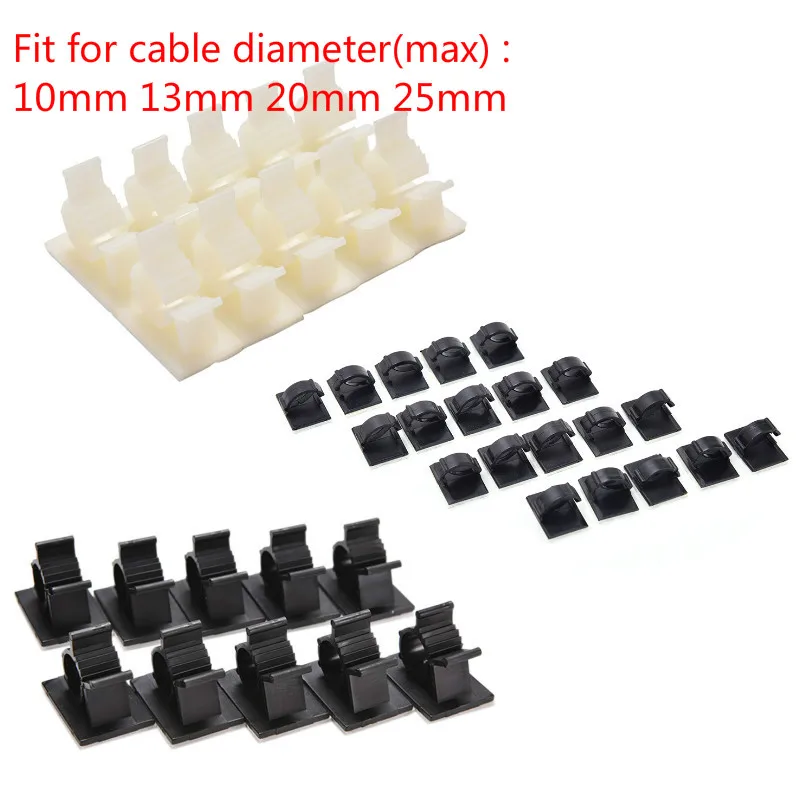 10/20PCS Adhesive Car Cable Clips Cable Winder Drop Wire Tie Fixer Holder Cord Organizer Management Desk Cable Tie Clamps
10/20PCS Adhesive Car Cable Clips Cable Winder Drop Wire Tie Fixer Holder Cord Organizer Management Desk Cable Tie Clamps