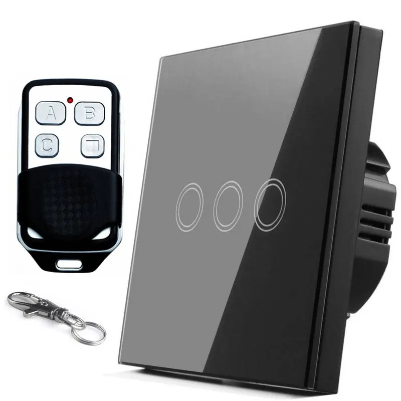 EU standard wireless remote light switch, 1 Gang 2 Gang 3 Gang RF433 remote wall touch switch for smart home, switch s
EU standard wireless remote light switch, 1 Gang 2 Gang 3 Gang RF433 remote wall touch switch for smart home, switch s