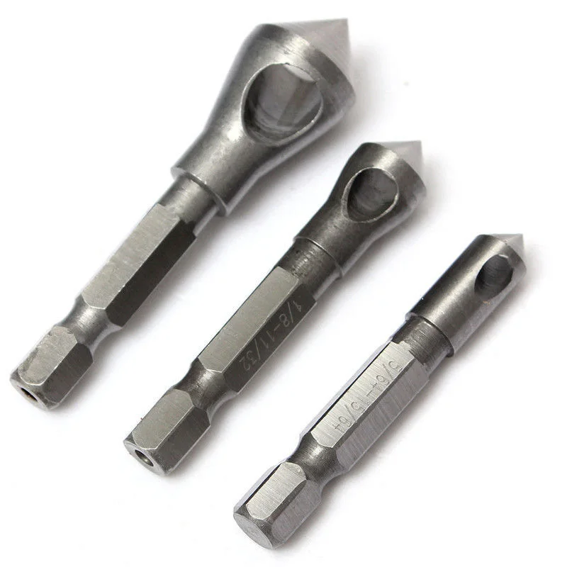 3pcs/set Silver Countersink Deburring Set Steel Hand Tools for Cutting Metal Wood Plastic
3pcs/set Silver Countersink Deburring Set Steel Hand Tools for Cutting Metal Wood Plastic