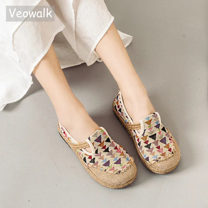 Veowalk Bohemian Linen Handmade Women Espadrilles Platform Slip-on Ladies Loafers Casual Canvas Sneakers Driving Shoes Flats
Veowalk Bohemian Linen Handmade Women Espadrilles Platform Slip-on Ladies Loafers Casual Canvas Sneakers Driving Shoes Flats