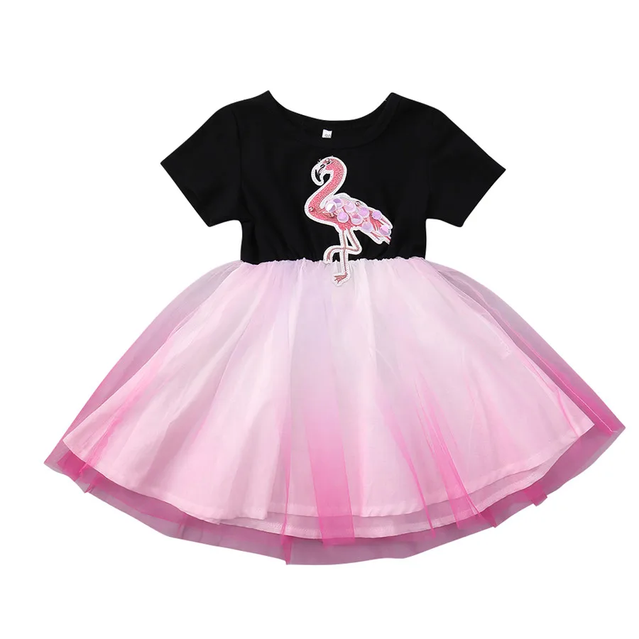 Sweet Flower Girl Kid Baby Summer Flamingo Dress Princess Party Tulle Casual Dresses 2019 New
Sweet Flower Girl Kid Baby Summer Flamingo Dress Princess Party Tulle Casual Dresses 2019 New