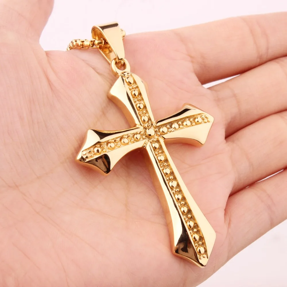 Hip Hop Men's Unisex's Pendant Necklace Stainless Steel Gold Color Pattern Decoration Christian Cross Crucifix Jewelry Box Chain
Hip Hop Men's Unisex's Pendant Necklace Stainless Steel Gold Color Pattern Decoration Christian Cross Crucifix Jewelry Box Chain