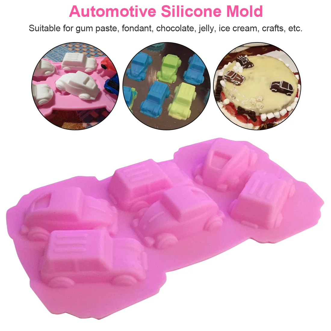 New Car Shape DIY Jelly Baking Tools Cake Chocolate Pan Fondant Silicone Molds Ice Cubes Cake Decorating Moulds
New Car Shape DIY Jelly Baking Tools Cake Chocolate Pan Fondant Silicone Molds Ice Cubes Cake Decorating Moulds