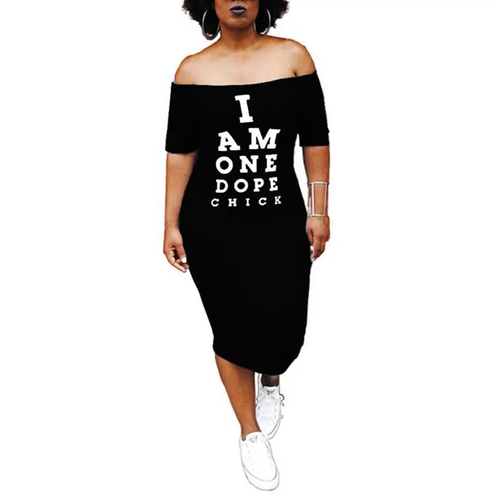 SANWOOD Summer Casual Plus Size T Shirt Dress Women Letter Print Off Shoulder Short Sleeve Bodycon Midi Dress
SANWOOD Summer Casual Plus Size T Shirt Dress Women Letter Print Off Shoulder Short Sleeve Bodycon Midi Dress