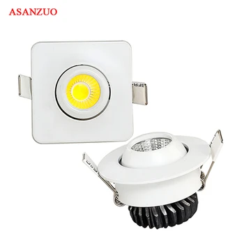 Square Round mini cob LED downlight 3w 5w foyer living micro small ceiling white miniature spot LED AC85-265V down light
Square Round mini cob LED downlight 3w 5w foyer living micro small ceiling white miniature spot LED AC85-265V down light